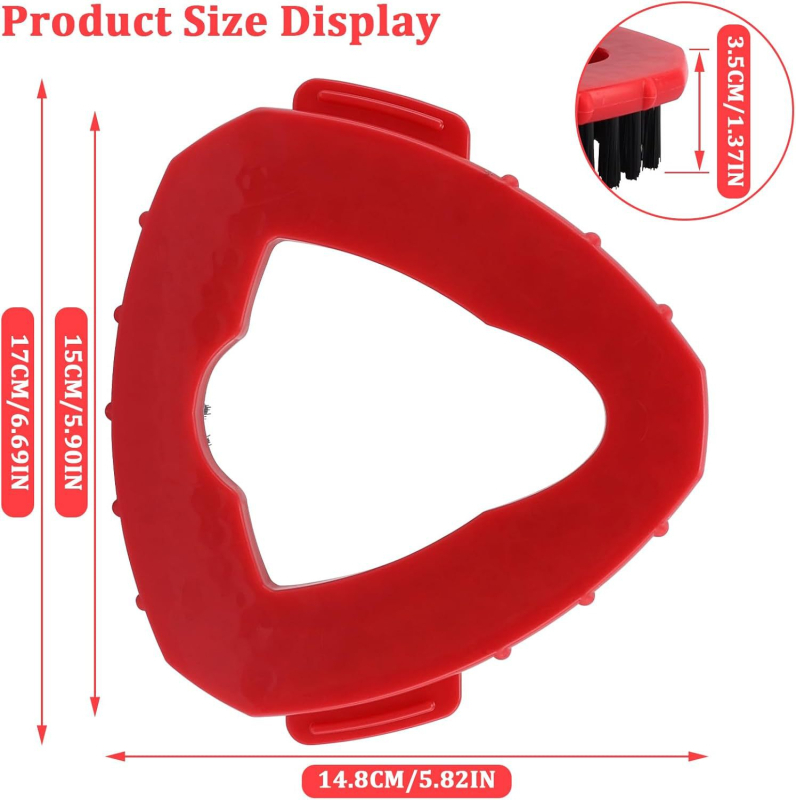 Cap de perie triunghiular înlocuibil pentru toaletă, baie și podea – din plastic, lansat în 2024