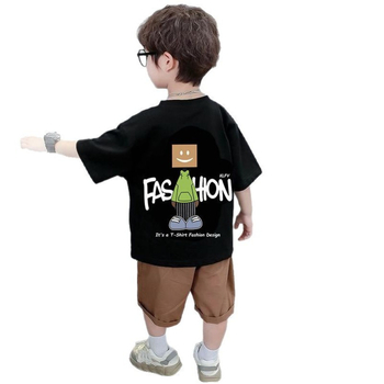 Dječje pamučno T-shirt s kratkim rukavima, korejski stil, za djecu od 3 do 8 godina.