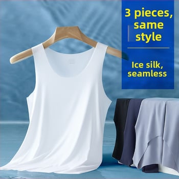 Ανδρικό τοπ χωρίς μανίκια με φαρδιές ώμους, Modal, 90–95% περιεκτικότητα σε Modal, Παχύ ύφασμα 251–300 g/m², στρογγυλός λαιμός, Καλοκαίρι