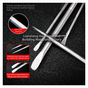 Járművekhez használt crowbar: kör és lapos vég, többfunkciós megerősítő eszköz