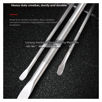 Járművekhez használt crowbar: kör és lapos vég, többfunkciós megerősítő eszköz