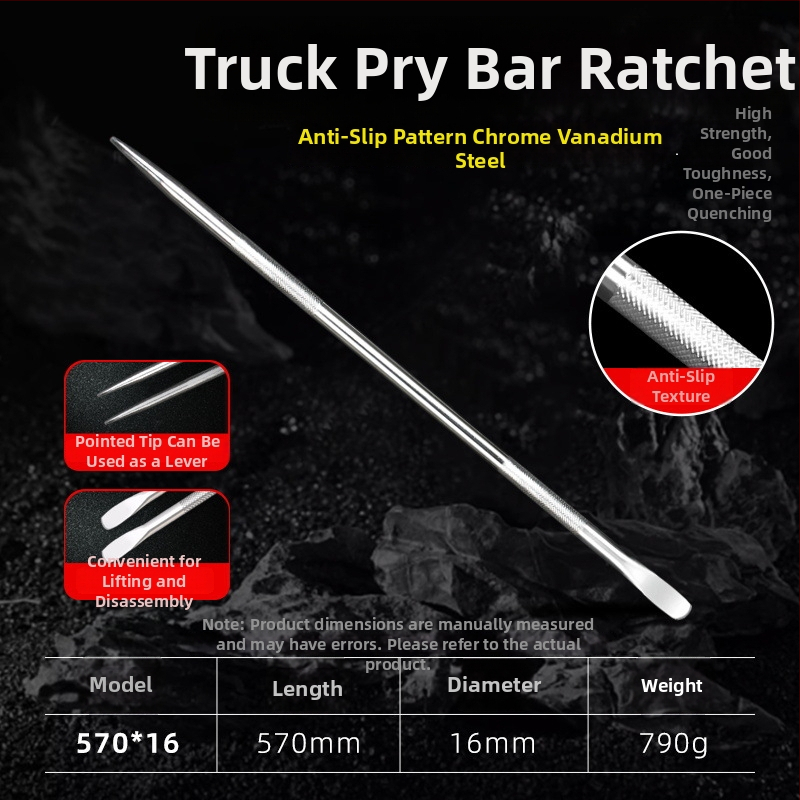 Járművekhez használt crowbar: kör és lapos vég, többfunkciós megerősítő eszköz