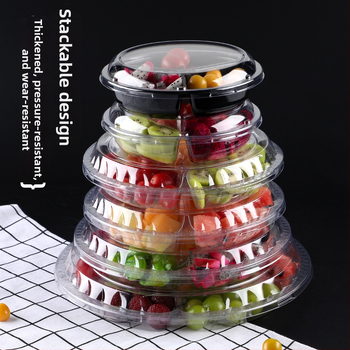 Διάφανο κουτί συσκευασίας φρούτων από PET, με καπάκι και διαχωριστικό σχεδιασμό