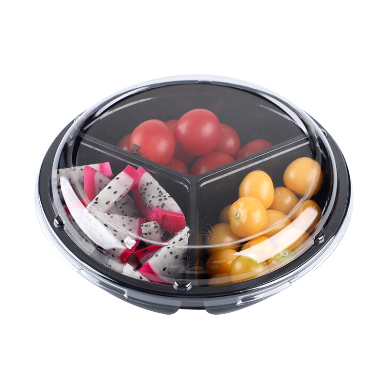 Διάφανο κουτί συσκευασίας φρούτων από PET, με καπάκι και διαχωριστικό σχεδιασμό