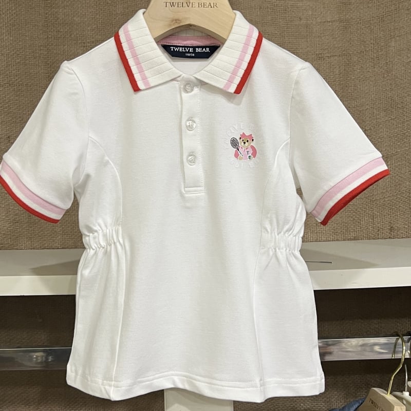 Dječja polo majica za djevojčice, kratkih rukava, 100% pamuk, korejski stil, za djecu 3–8 godina, ljeto