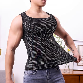 Mober ανδρικό τοπ χωρίς μανίκια, σπορ στυλ, νάιλον 80-90% περιεκτικότητα, στρογγυλή λαιμόκοψη