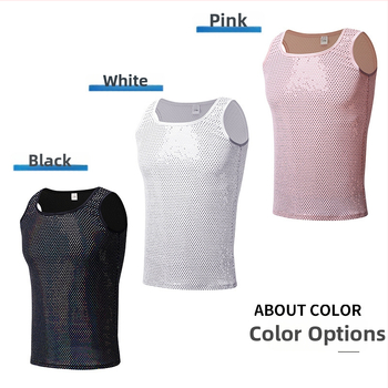 Mober ανδρικό τοπ χωρίς μανίκια, σπορ στυλ, νάιλον 80-90% περιεκτικότητα, στρογγυλή λαιμόκοψη