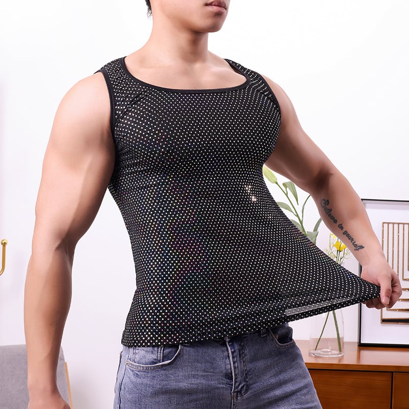 Mober ανδρικό τοπ χωρίς μανίκια, σπορ στυλ, νάιλον 80-90% περιεκτικότητα, στρογγυλή λαιμόκοψη