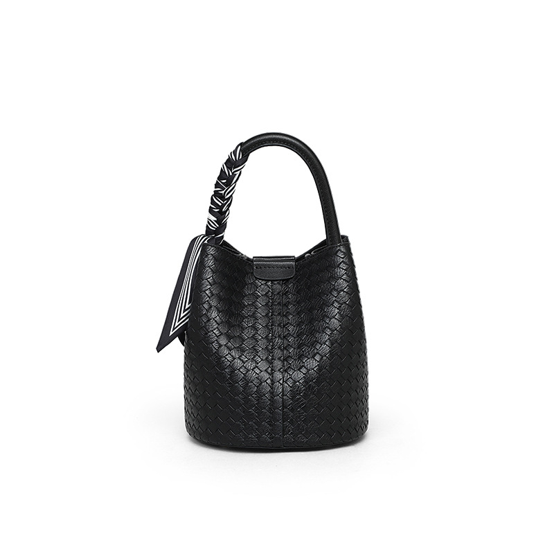 SEAMMER Bucket Bag, Prava koža, Ulični stil, Zip otvor, Jesen 2025