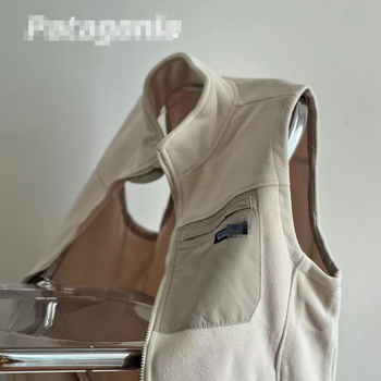 Поларено яке-жилетка с цип, свободна кройка, 100% памук, корейски стил, за пролет и есен