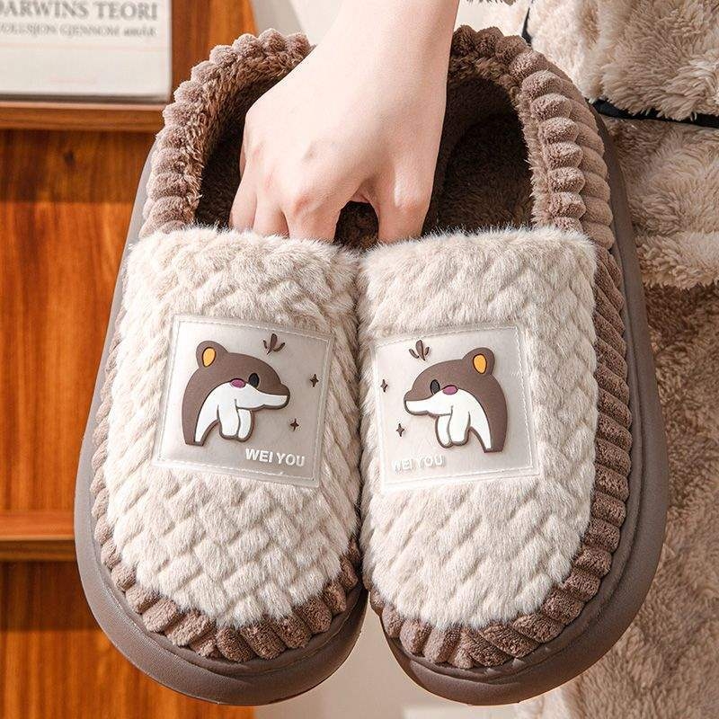 Мъжки вътрешни сандали с EVA подметка и плюшена горна част, ежедневен стил