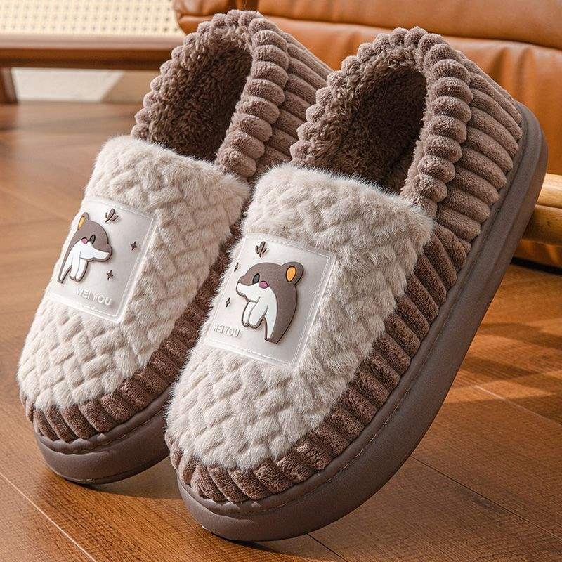 Мъжки вътрешни сандали с EVA подметка и плюшена горна част, ежедневен стил