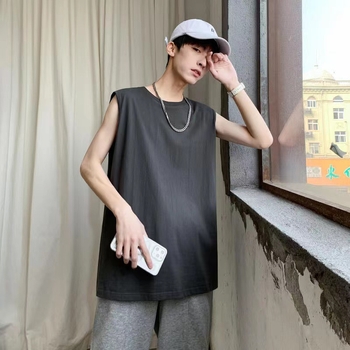 Спортен потник без ръкави – 100% памук, свободна кройка, подходящ за спорт и лято