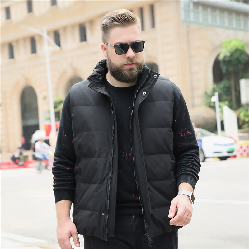 Unisex pufasta vesta s punjenjem od bijelog patka, kapacitet punjenja 300, stojeći ovratnik, prednji zip, širok kroj