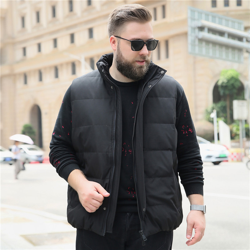 Unisex pufasta vesta s punjenjem od bijelog patka, kapacitet punjenja 300, stojeći ovratnik, prednji zip, širok kroj