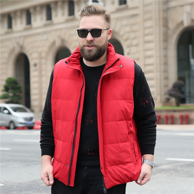 Unisex pufasta vesta s punjenjem od bijelog patka, kapacitet punjenja 300, stojeći ovratnik, prednji zip, širok kroj