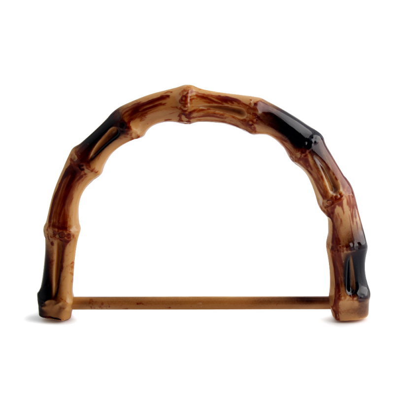 Mâner pentru geantă cu aspect bambus – plastic, model monocrom, primăvară 2025, stil național nou, marcă privată autorizată