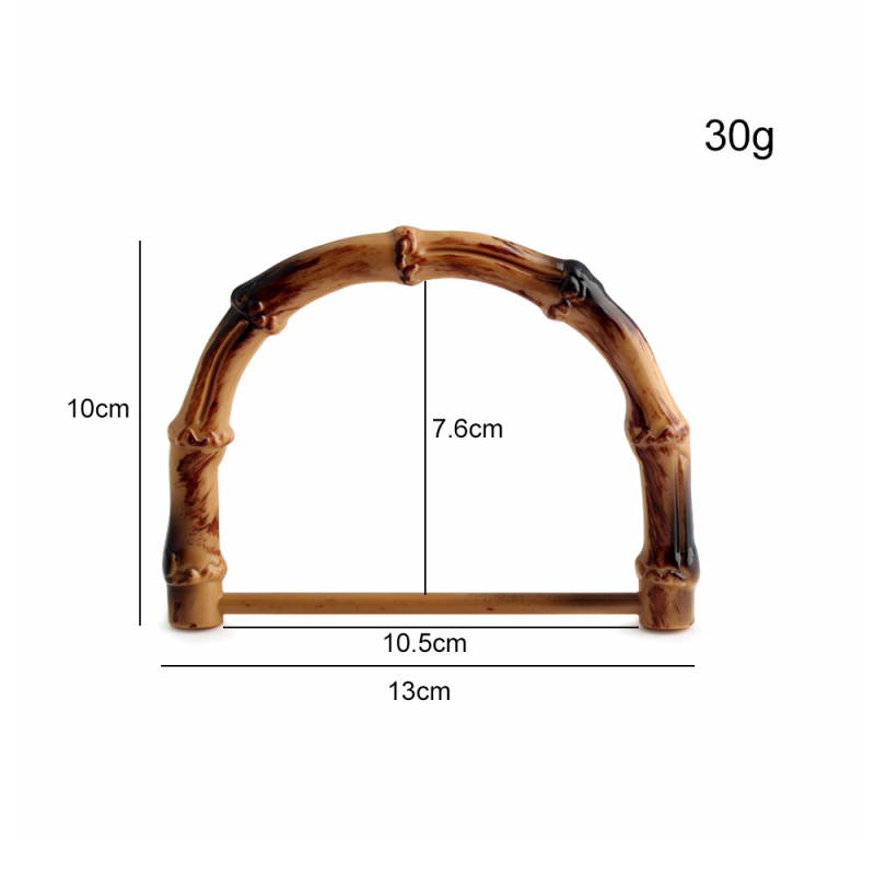 Mâner pentru geantă cu aspect bambus – plastic, model monocrom, primăvară 2025, stil național nou, marcă privată autorizată