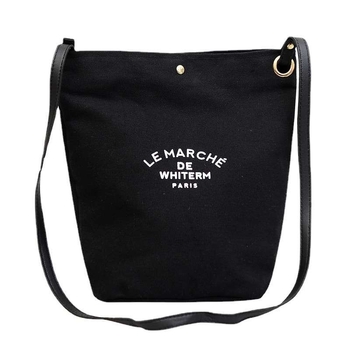 Ženska bucket torba od platna, gradski minimalistički stil, bucket tip, magnetsko zatvaranje