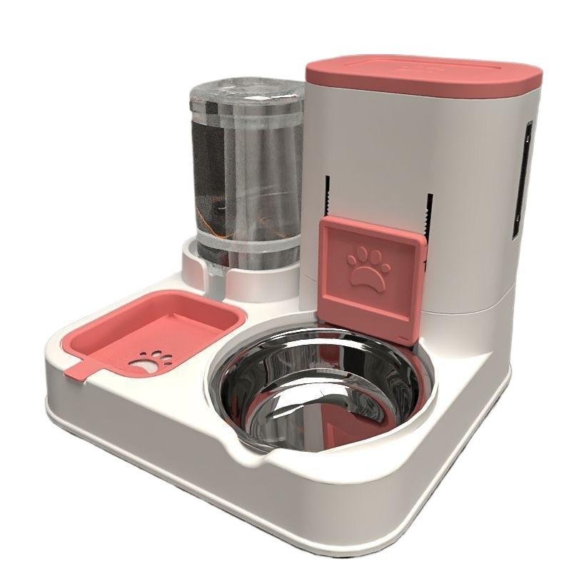Automatska hranilica za kućne ljubimce s zdjelicama za mačku i psa (bez aplikacije, zdjelice nisu odvojive, bez privatnih marki)