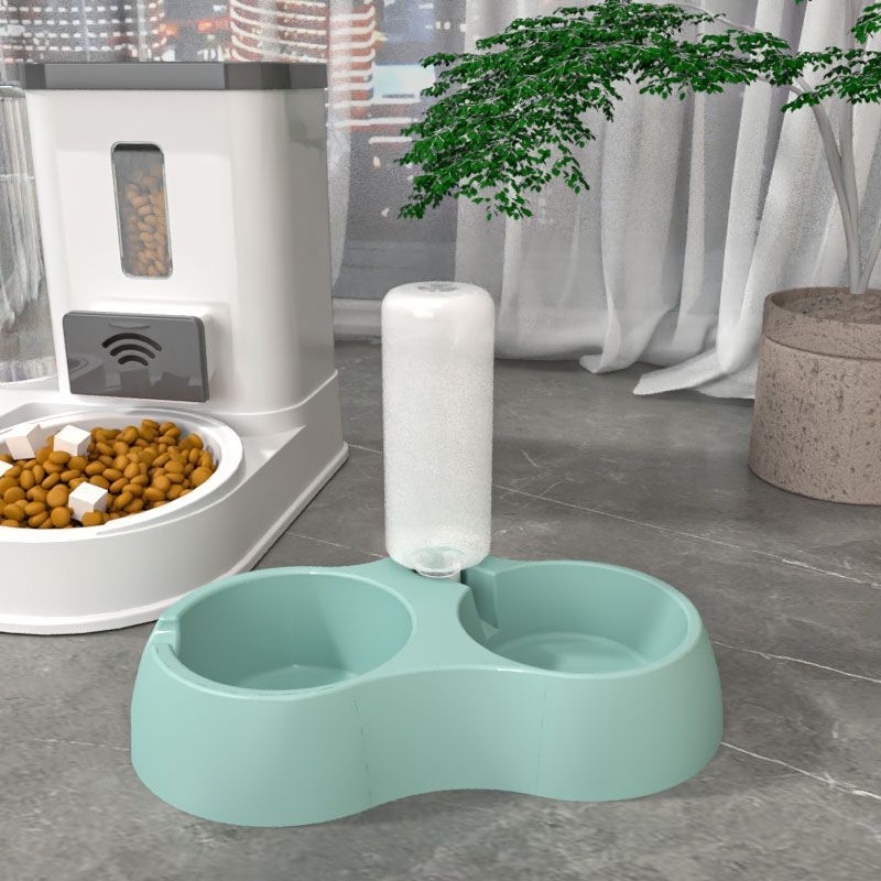 Automatska hranilica za kućne ljubimce s zdjelicama za mačku i psa (bez aplikacije, zdjelice nisu odvojive, bez privatnih marki)