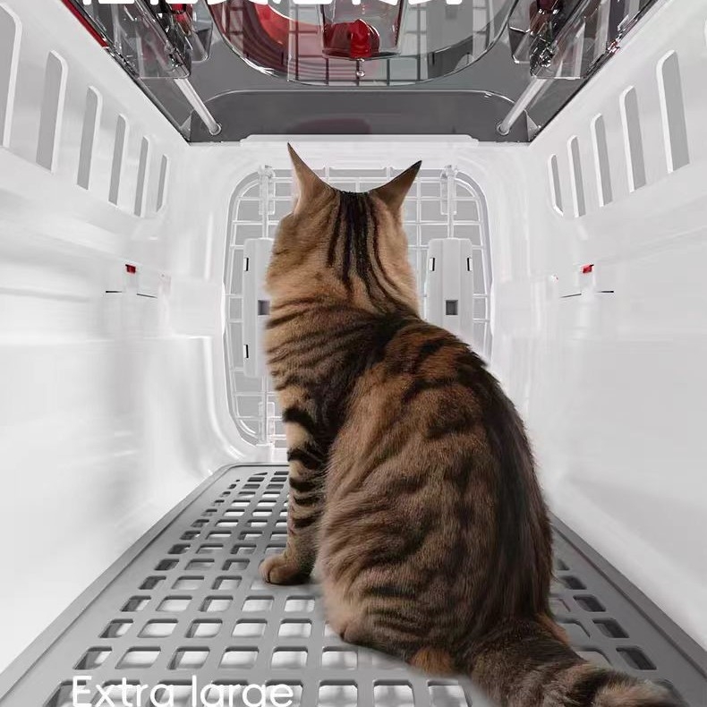 Котешки преносник за всички сезони, дишащ пластмасов корпус за домашни любимци (Капацитет 10; Пластмасова конструкция; Средна твърдост; 8 бр. в малка кутия; 6 бр. в голяма кутия)