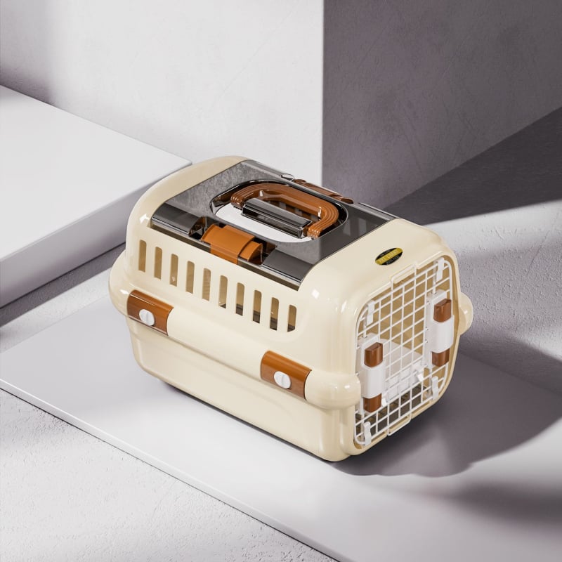 Котешки преносник за всички сезони, дишащ пластмасов корпус за домашни любимци (Капацитет 10; Пластмасова конструкция; Средна твърдост; 8 бр. в малка кутия; 6 бр. в голяма кутия)