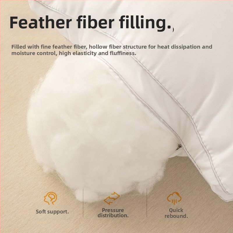 Obdĺžnikový vankúš pre deti s oporou krku, 100% Feather Velvet výplň, tkanina Class A bavlna-polyester, prateľný