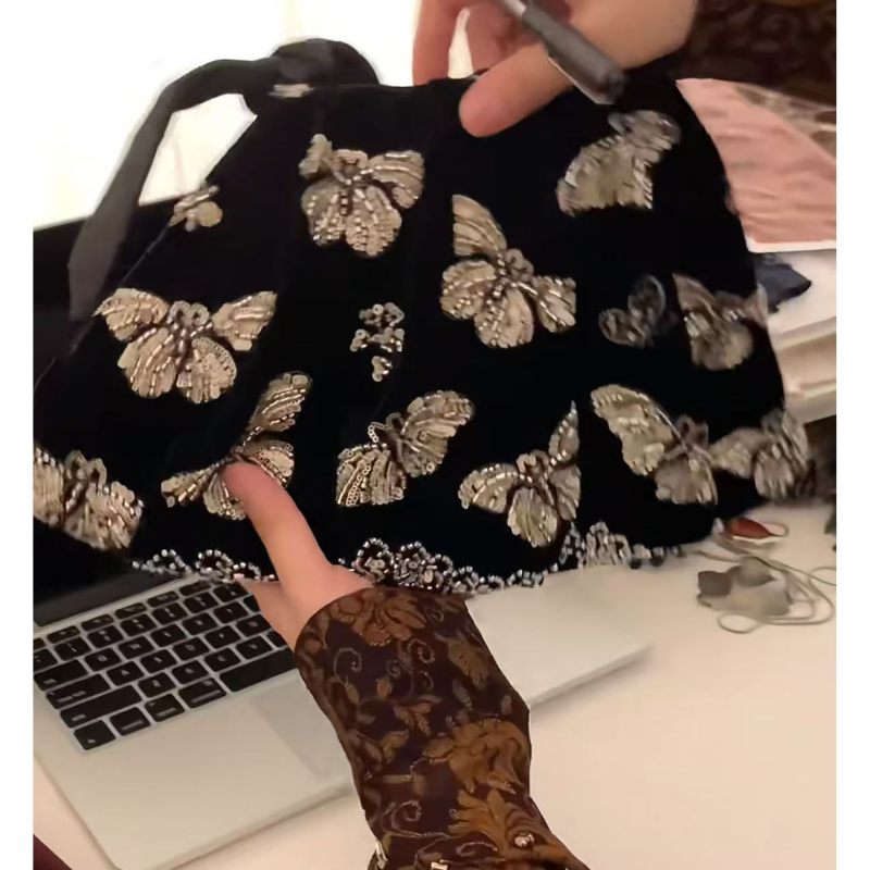 Gradiska minimalistička Tote torba od flanel, vertikalno kvadratnog oblika, zatvarač, unutarnji džepovi (s zatvaračem/za telefon)