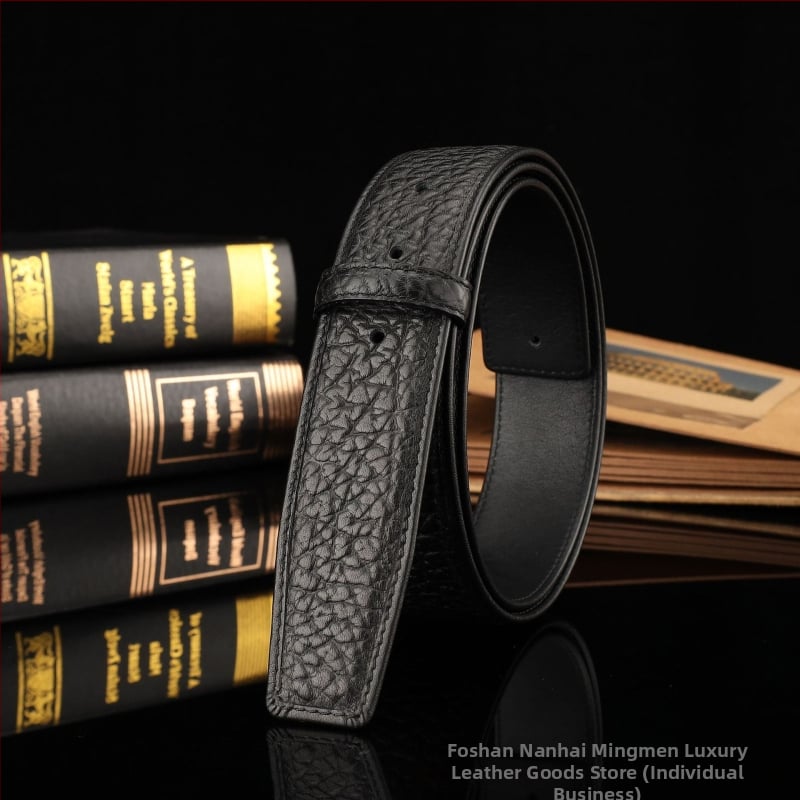 Kožni kaiš za muškarce (Prva sloj goveđe kože; Spona od čelika; Automatsko zaključavanje)