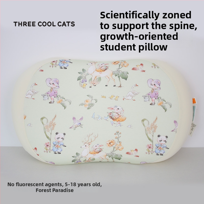 Three Cool Cats възглавница от паметна пяна в стил котешко коремче – правоъгълна, пълнител полиуретан, 0.5–1.0 кг, за спалня