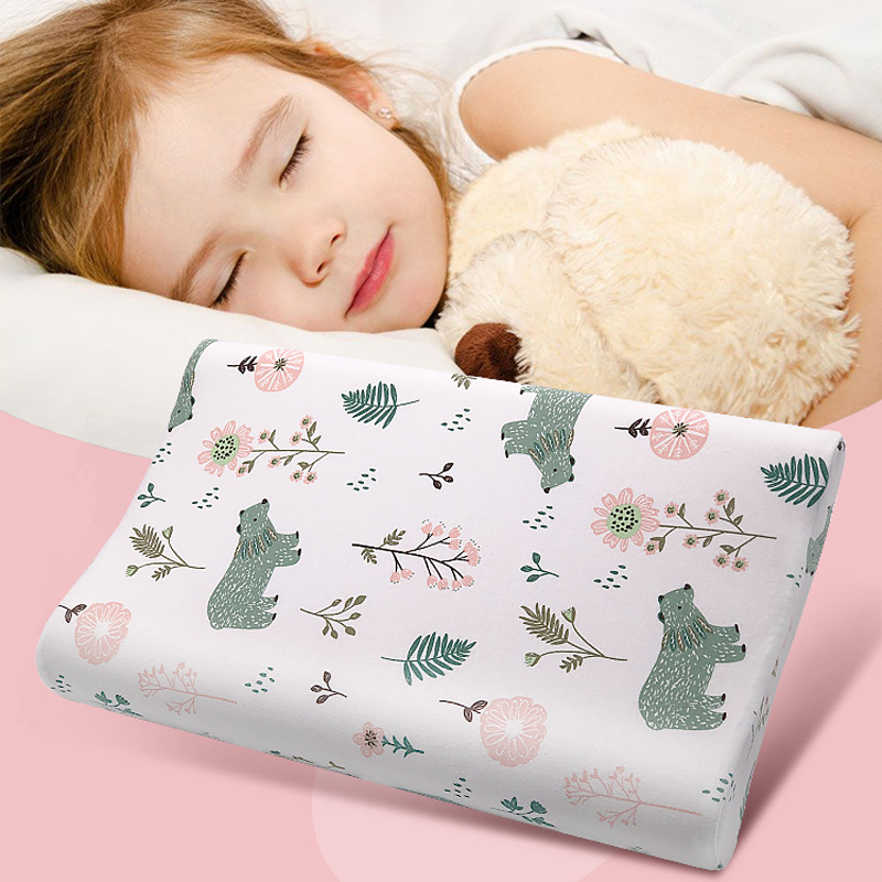 Детска възглавница от памет пяна, 100% памук, правоъгълна форма, мультяшен стил