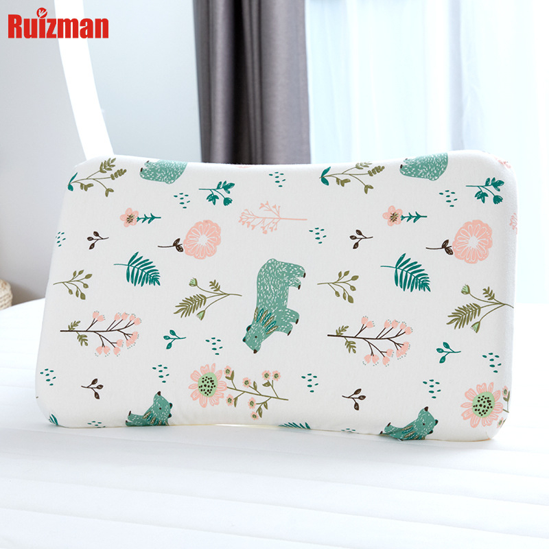 Детска възглавница от памет пяна, 100% памук, правоъгълна форма, мультяшен стил