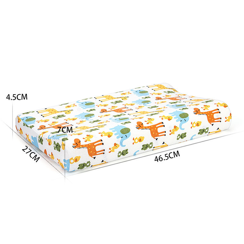 Детска възглавница от памет пяна, 100% памук, правоъгълна форма, мультяшен стил