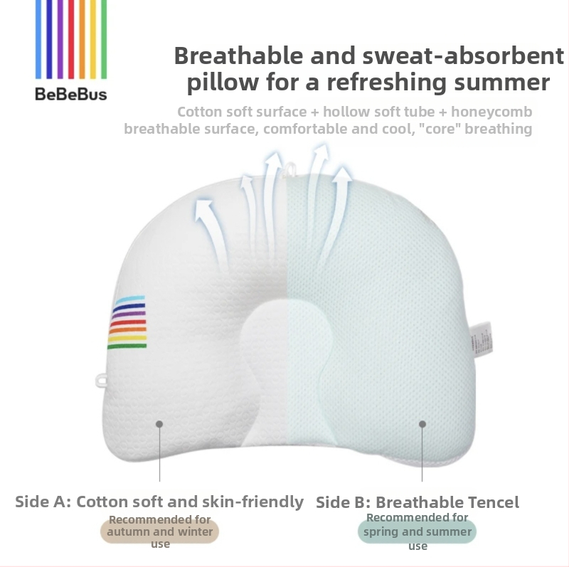BeBeBus μαξιλάρι για μωρά με διαμόρφωση κεφαλιού, διαπνέον, κατά της παραμόρφωσης του κρανίου, για βρέφη 0–3 ετών, ύψος 5,1–10 cm