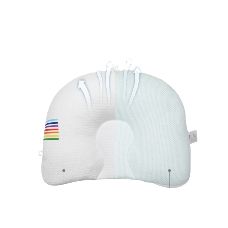 BeBeBus μαξιλάρι για μωρά με διαμόρφωση κεφαλιού, διαπνέον, κατά της παραμόρφωσης του κρανίου, για βρέφη 0–3 ετών, ύψος 5,1–10 cm