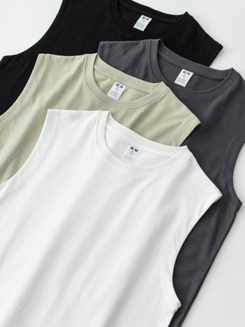 Безръкавка тип тениска с кръгло деколте, свободен силует, 95–100% памук, 230 g тежък памук