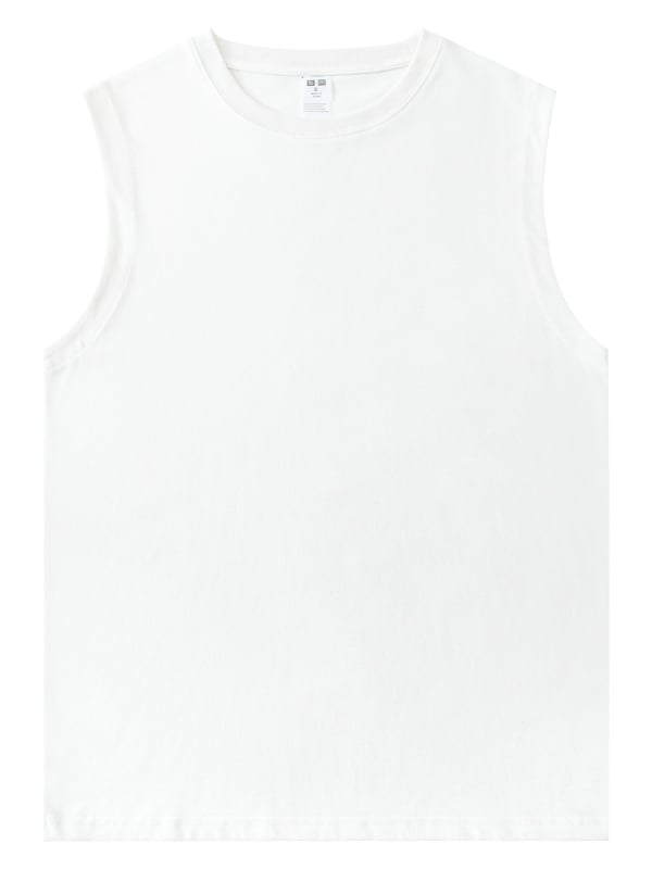 Безръкавка тип тениска с кръгло деколте, свободен силует, 95–100% памук, 230 g тежък памук