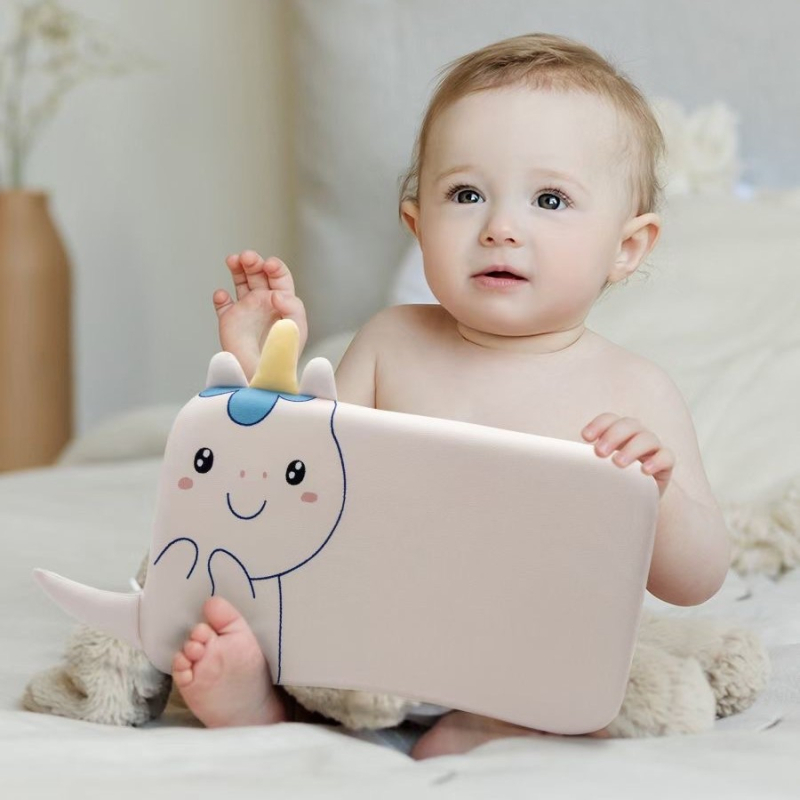 Детска възглавница с мемори пяна; чист памук, правоъгълна форма (за деца; мемори пяна; чист памук; правоъгълна форма)