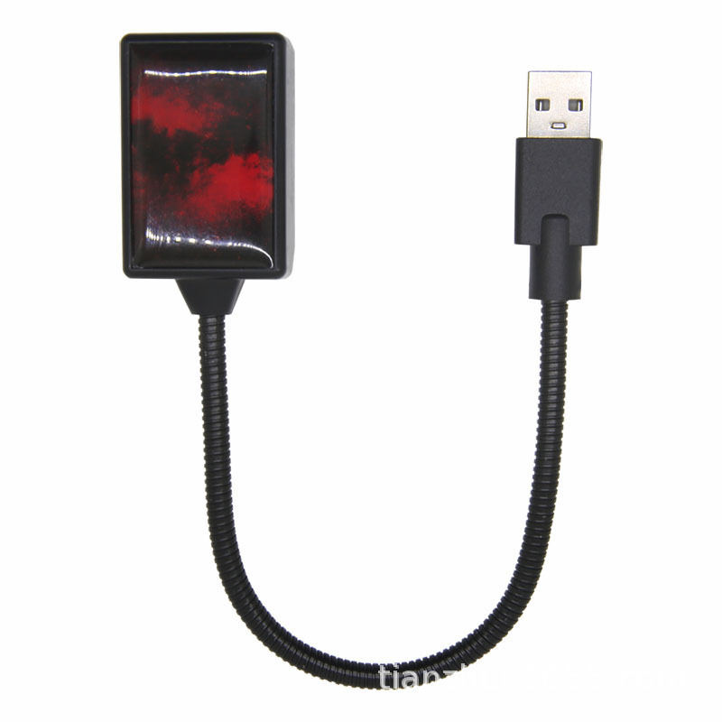 Automobilsko USB LED svjetlo za atmosferu s laserskom projekcijom zvjezdanog neba, model C-206, aluminij, 5V, 0.1A