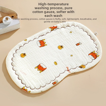 Bábätkový plochý vankúš – Moe Rabbit Babe, 100% bavlna, kreslený štýl, bezpečnostná trieda A, vhodný pre novorodencov