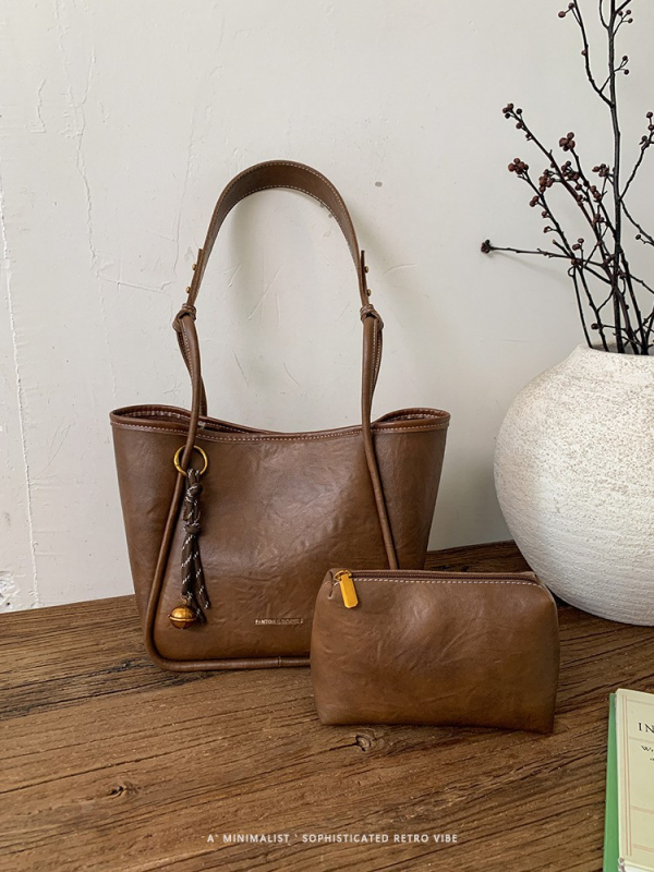 Ženska tote torba, casual stil, PU materijal, horizontalni kvadratnog oblika, jesen 2025