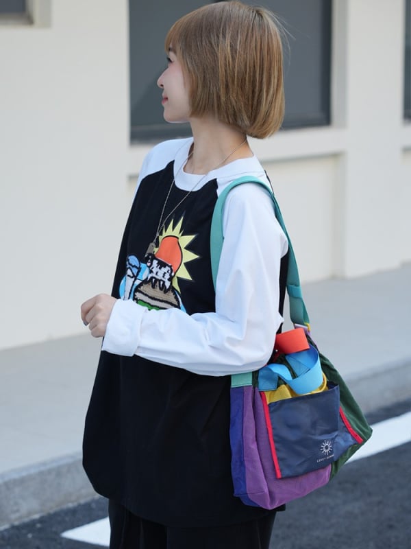 Dumpling torba od najlona, unisex, magnetska kopča, trodimenzionalni oblik