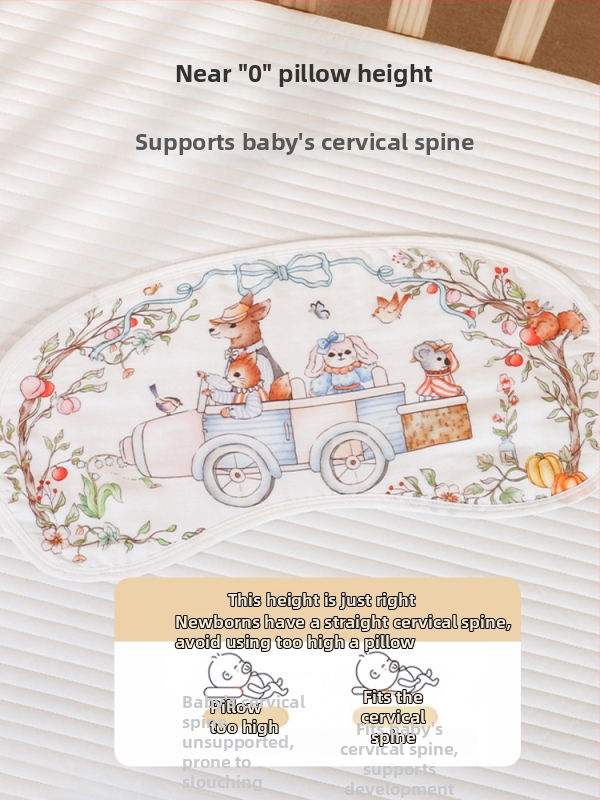 Vankúš v tvare oblaku pre novorodencov, bambusové vlákna, kreslený dizajn, bezpečnostná trieda A, jar 2025 uvedenie