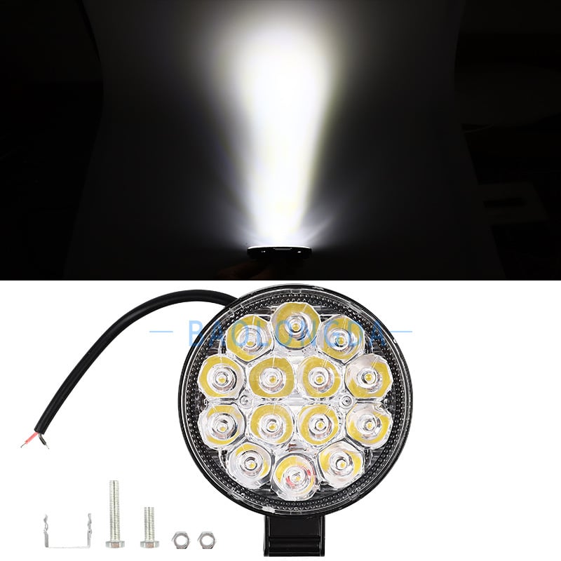 Off-road LED radna svjetiljka, 14 LED, 42W, 12-80V, aluminijsko kućište, prilagodljivo procesiranje