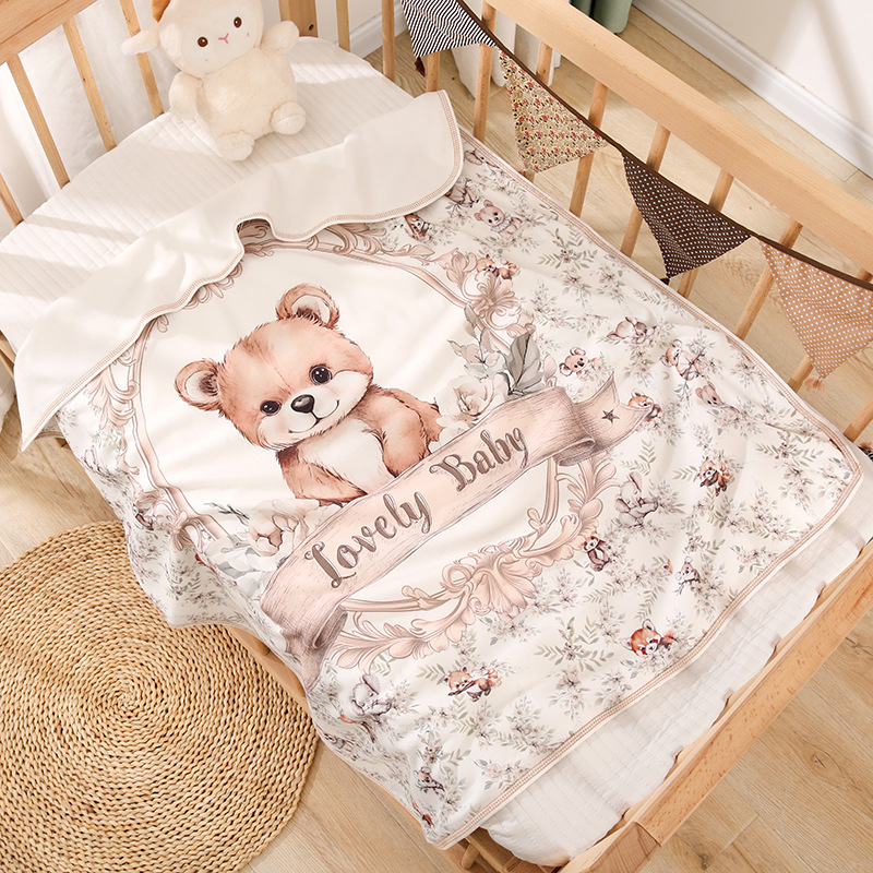 Meijia bell Baby Swaddle wrap - Dvostruki sloj, 100% pamuk, uzorak životinja/crtani, za novorođenčad 0–12 mjeseci