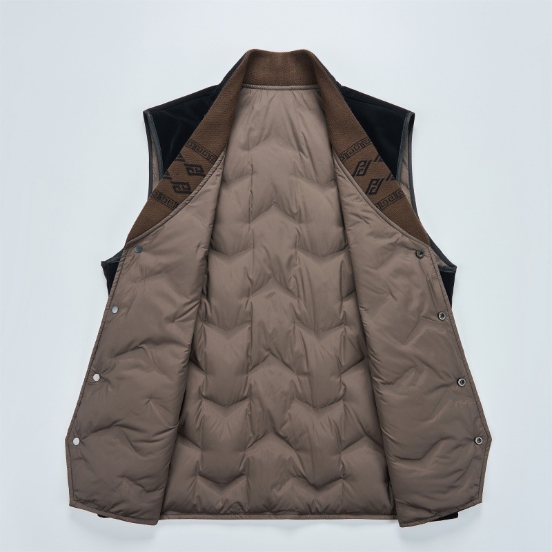 Κοντό γιλέκο χωρίς μανίκια με γέμισμα από πούπουλα, ύφασμα πολυεστέρα, στυλ πόλης, στενή εφαρμογή, στάντ γιακά με κουμπί