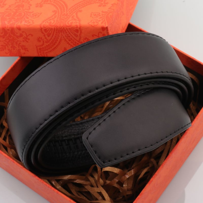 Muški remen od PU kože s reljefnim uzorkom, automatska kopča, širina 2–4 cm, korejski stil.