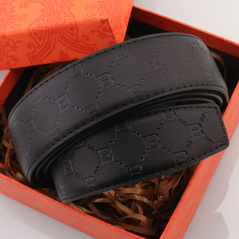 Muški remen od PU kože s reljefnim uzorkom, automatska kopča, širina 2–4 cm, korejski stil.