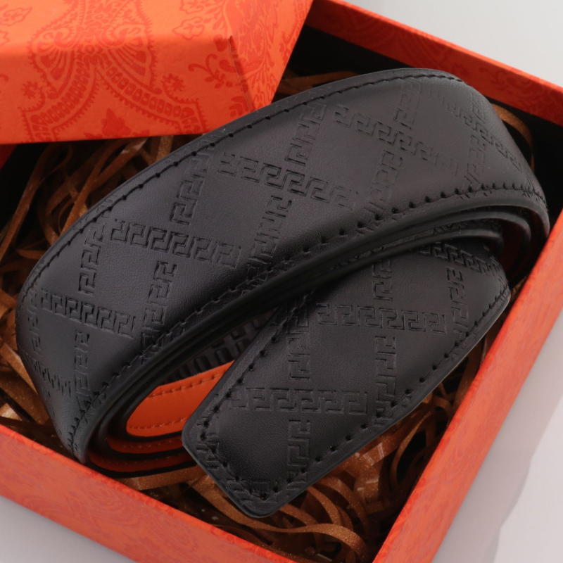 Muški remen od PU kože s reljefnim uzorkom, automatska kopča, širina 2–4 cm, korejski stil.